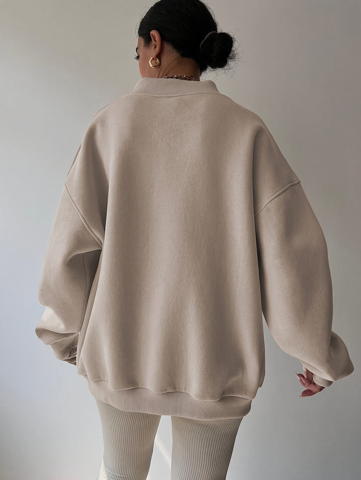 Hazel | Relaxed Half-Zip Sweatshirt