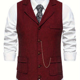 Edmund | Herringbone Single-Breasted Vest