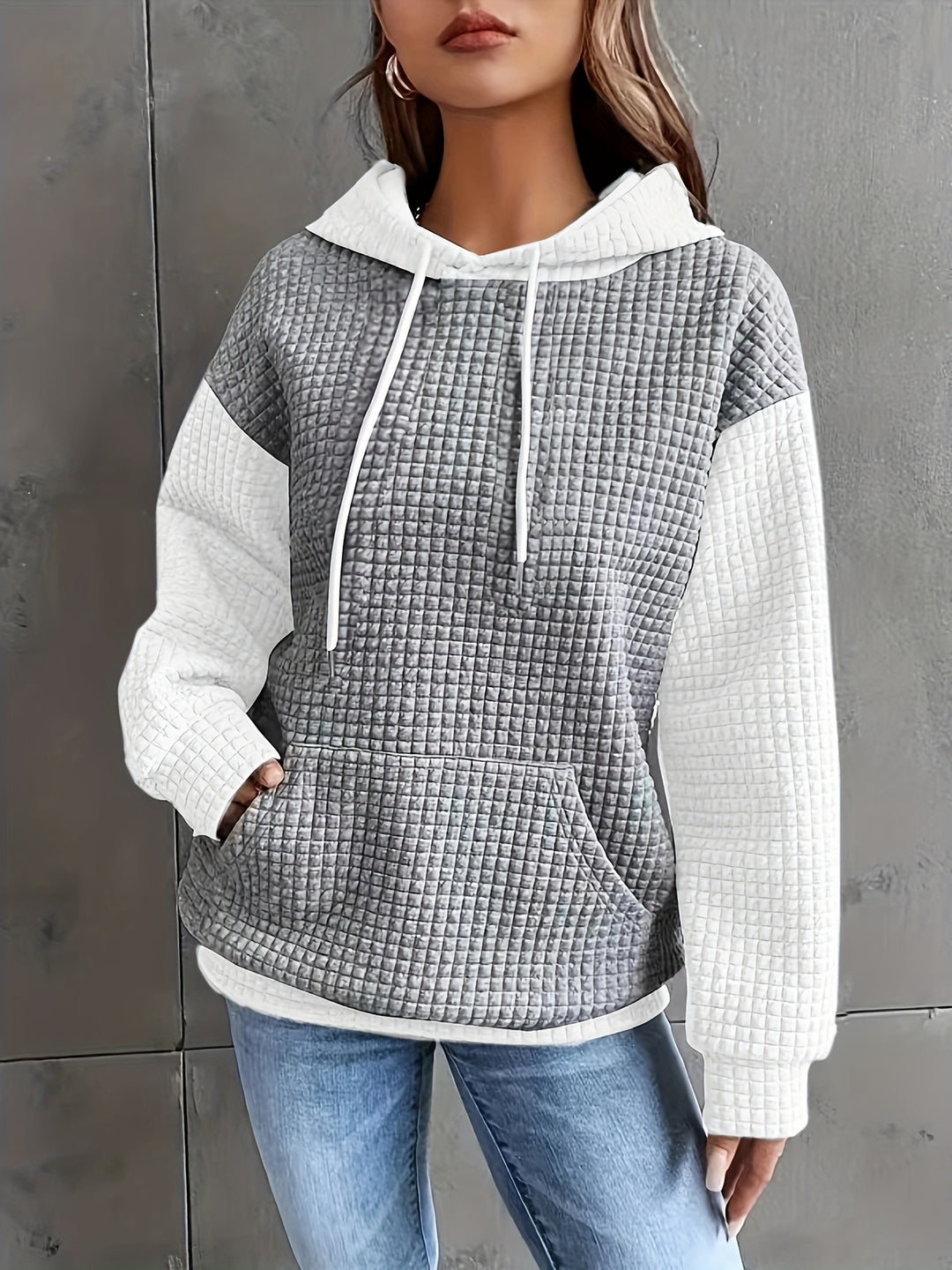Brenna | Cozy Waffle-Texture Hoodie
