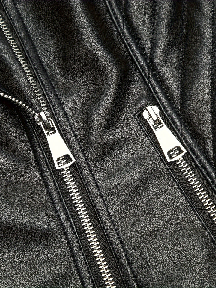 Mabel | Sculpted Zip-Front Moto Jacket