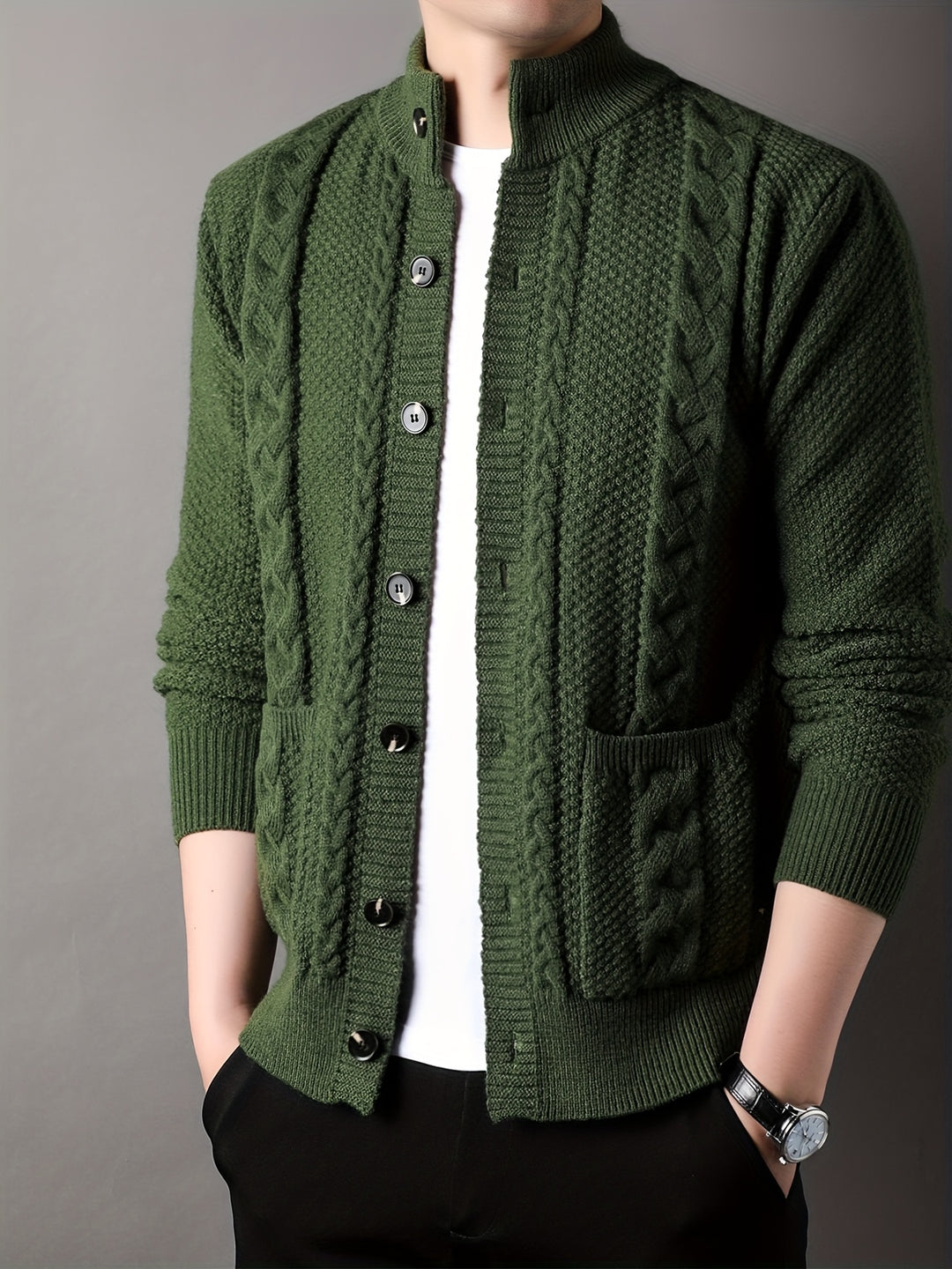 Sinclair | Textured Button-Front Cardigan