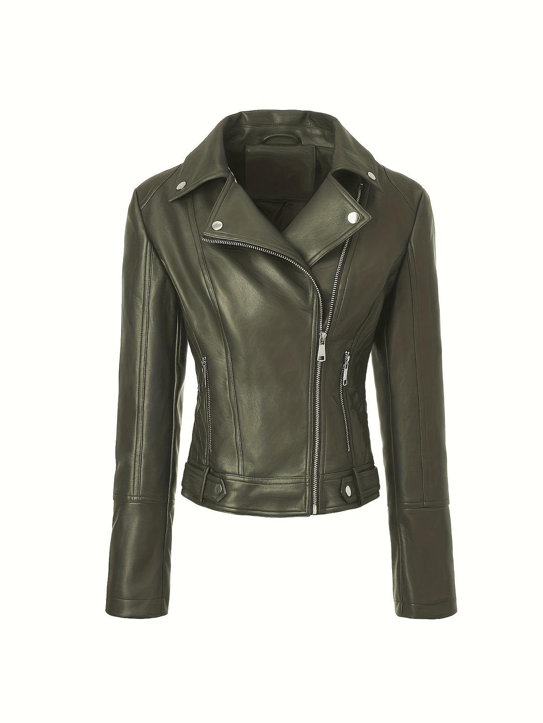Mabel | Sculpted Zip-Front Moto Jacket