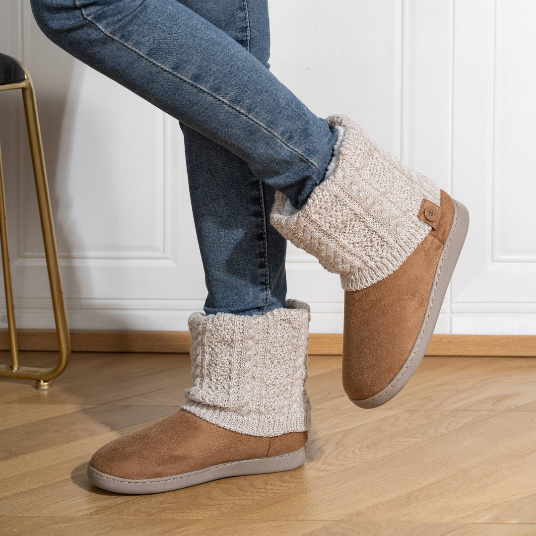 Maisie | Cozy Knit-Cuff Boots