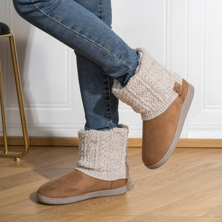 Maisie | Cozy Knit-Cuff Boots