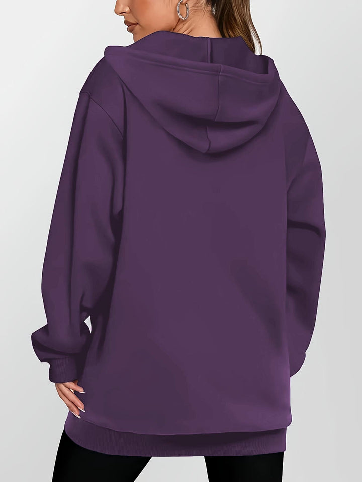 Heather | Longline Hooded Zip Jacket