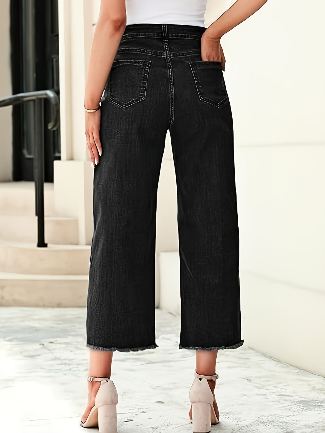Denise | Tailored Cropped Straight-Leg Jeans