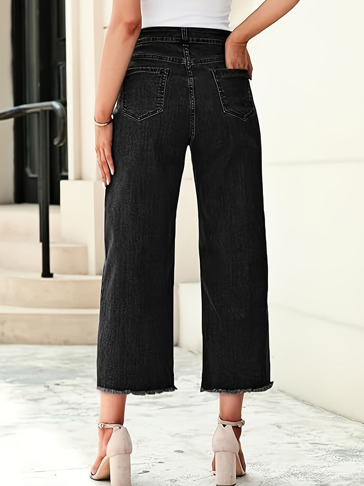 Denise | Tailored Cropped Straight-Leg Jeans