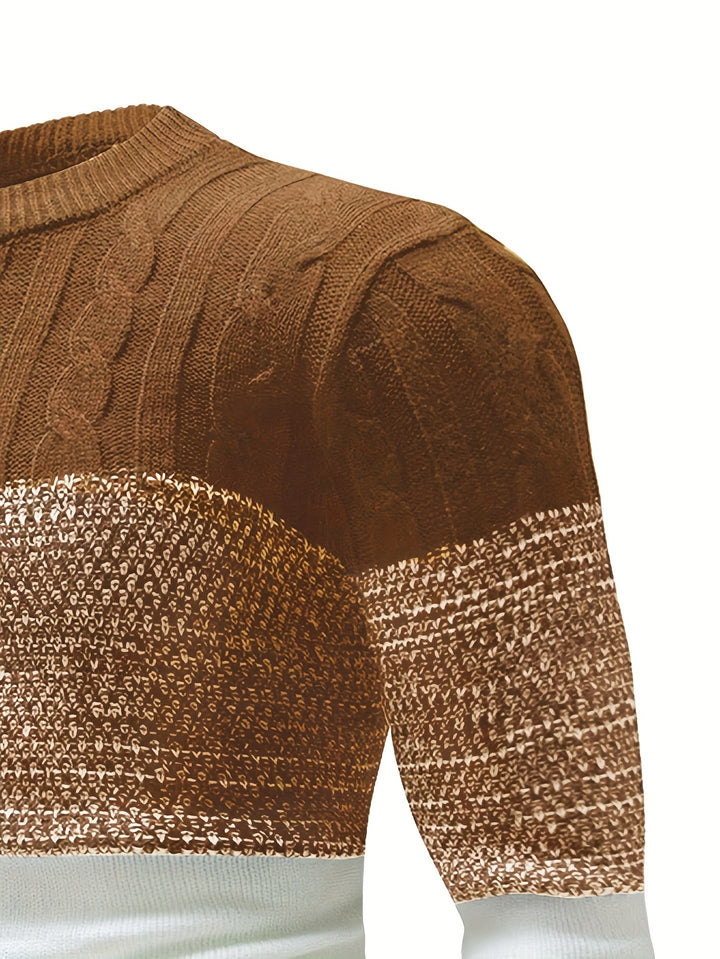 Graham | Color-Block Crew Neck Sweater