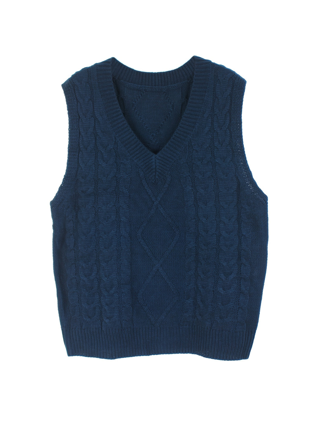 Cora | Cozy Cable-Knit V-Neck Sweater Vest
