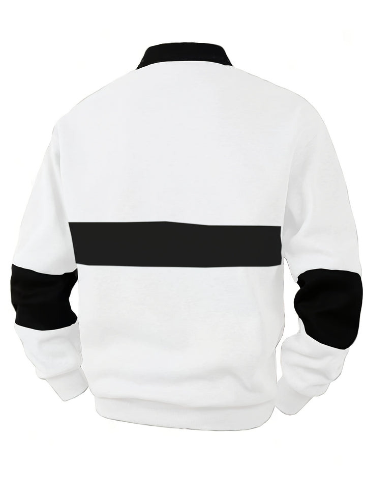 Grayson | Colour-Block Long Sleeve Polo Shirt