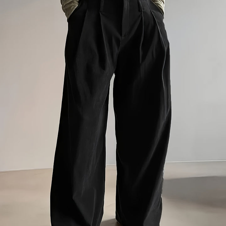 Celine | Pleated Wide-Leg Trousers