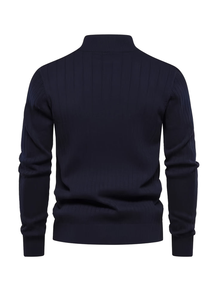 Reid | Quarter-Zip Stand Collar Sweater