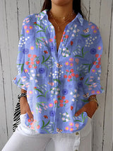 Gloria | Elegant Button Meadow Blouse