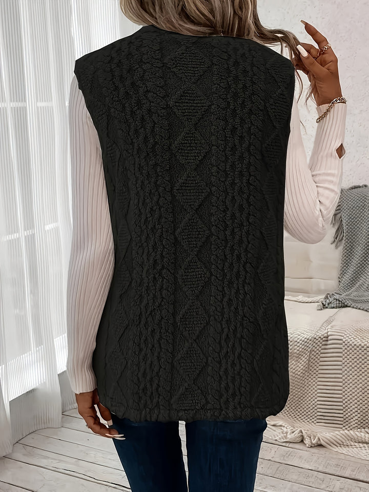 Brenna | Cozy Textured Sleeveless Vest