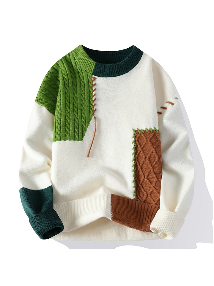 Tristan | Color-Block Knit Sweater