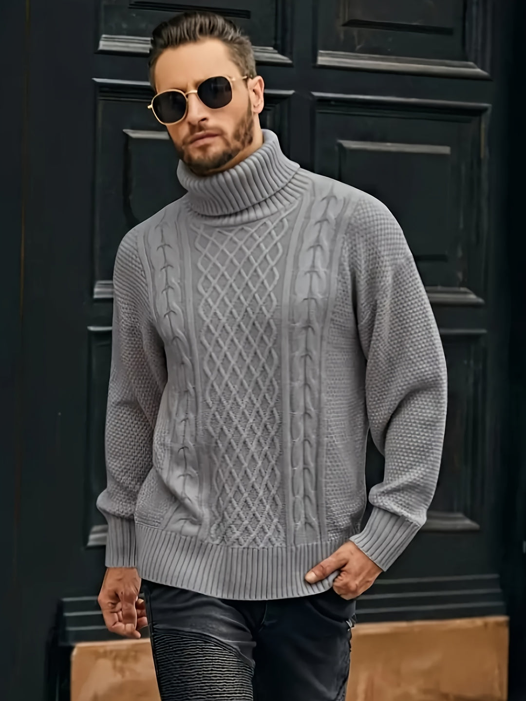 Ambrose | Classic Cable-Knit Turtleneck Sweater
