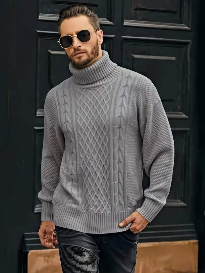 Ambrose | Classic Cable-Knit Turtleneck Sweater