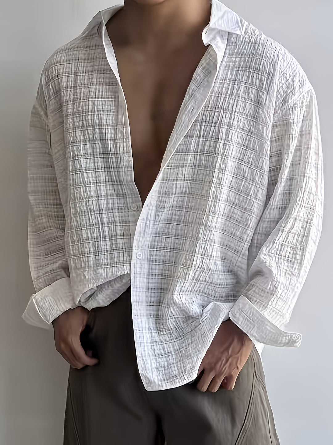 Rafael | Relaxed Textured Long-Sleeve Shirt