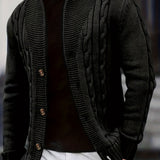 Trevor | Cable-Knit Button Cardigan