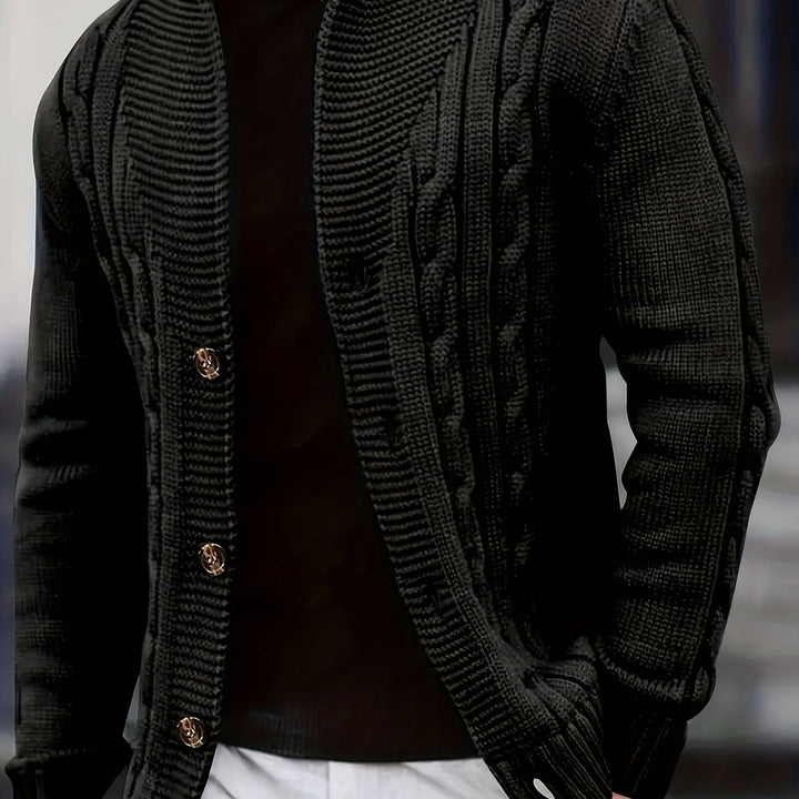 Trevor | Cable-Knit Button Cardigan