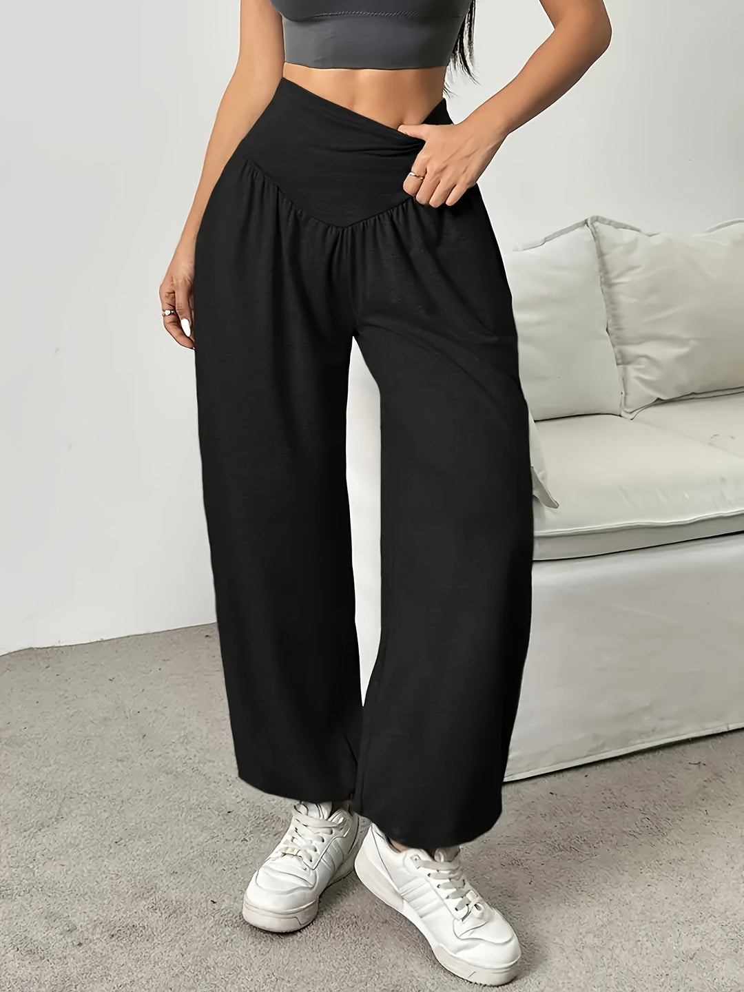 Ramona | High-Waist Wide-Leg Lounge Trousers