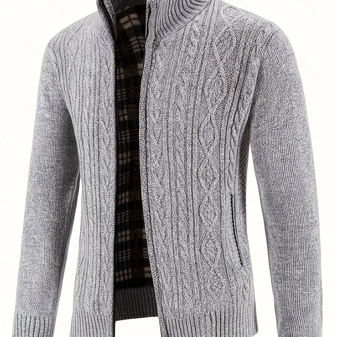 Walter | Textured Full-Zip Cardigan