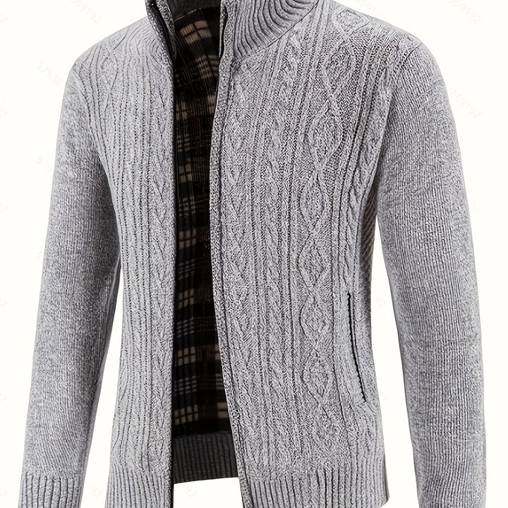 Walter | Textured Full-Zip Cardigan