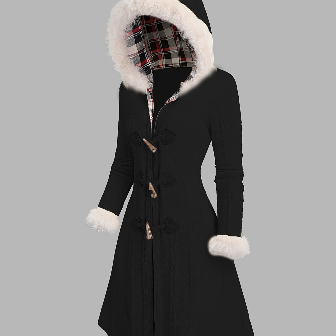 Nadia | Fur-Trimmed Hooded Longline Coat