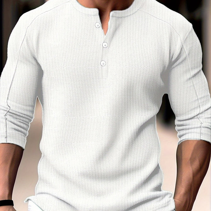 Carson | Textured Long-Sleeve Henley