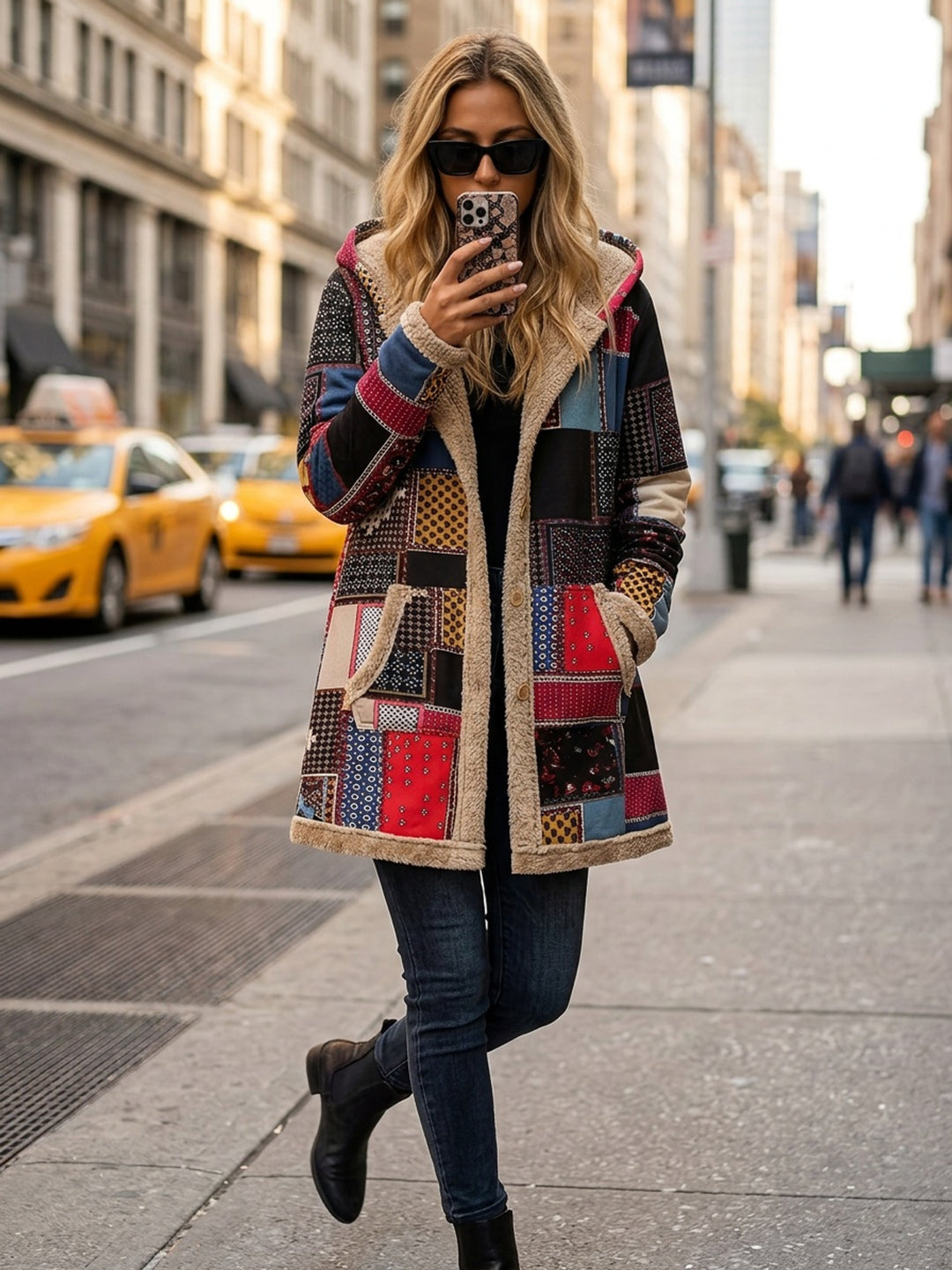 Iris | Patchwork Hooded Jacket