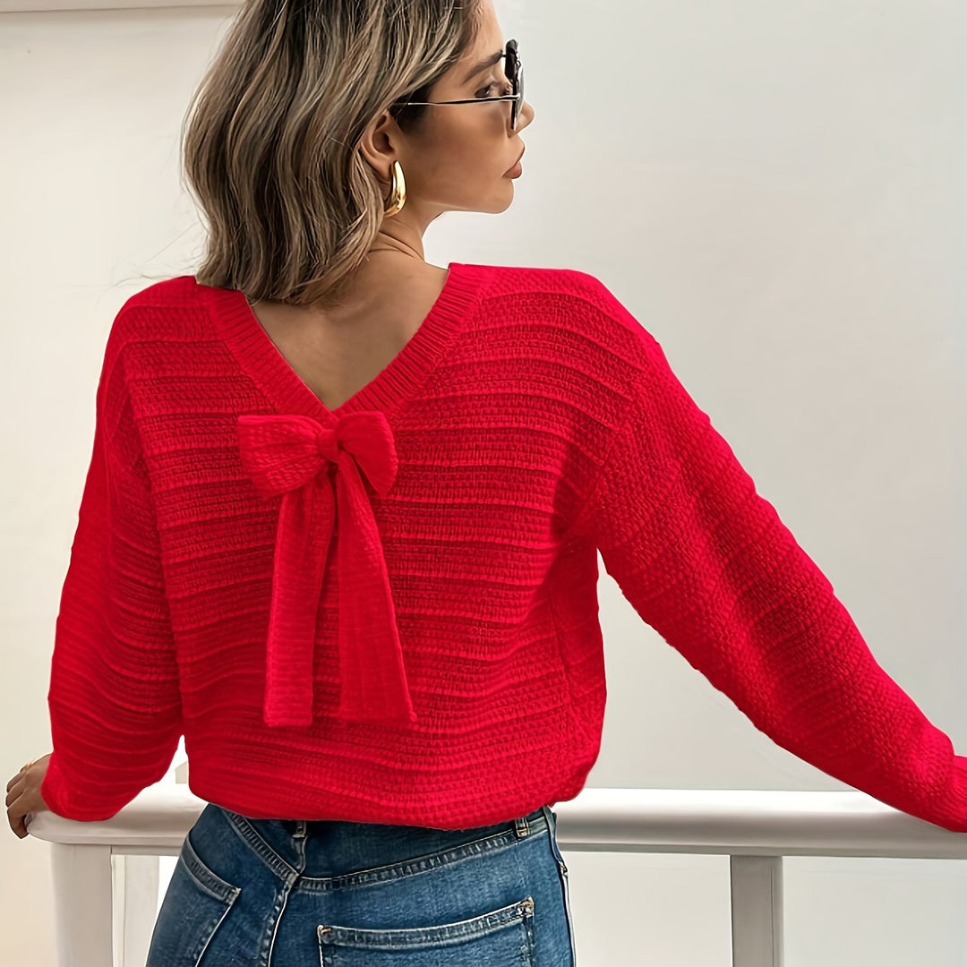 Imogen | Bow-Detail Knit Sweater