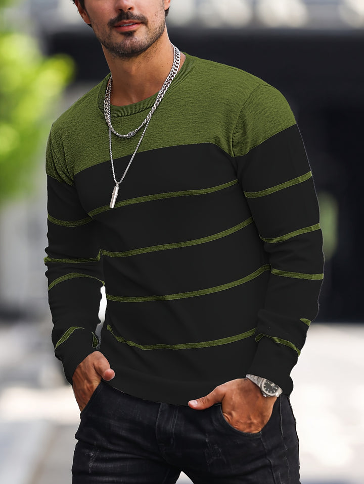 Henry | Striped Crew Neck Sweater