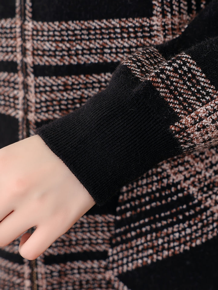 Rosanna | Hooded Checked Zip Jacket