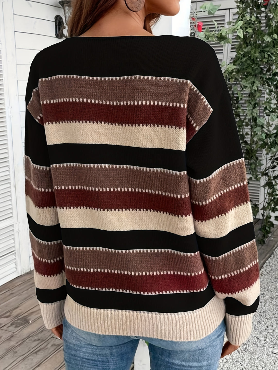 Maren | Cozy Striped Round-Neck Sweater