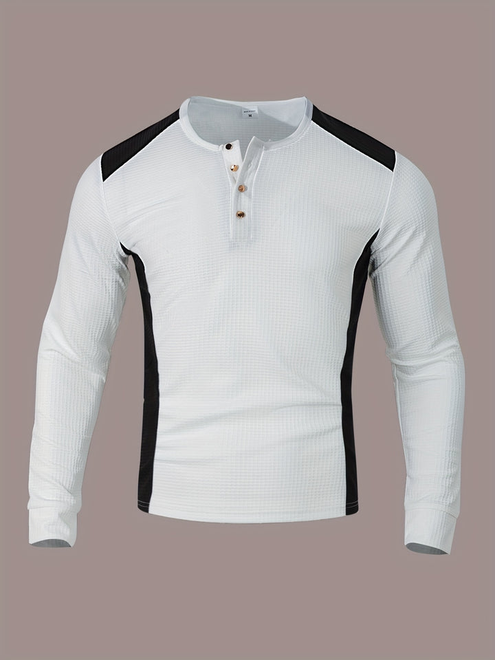 Curtis | Textured Long-Sleeve Henley