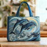 Rose | Stylish Dolphin Art Tote Bag