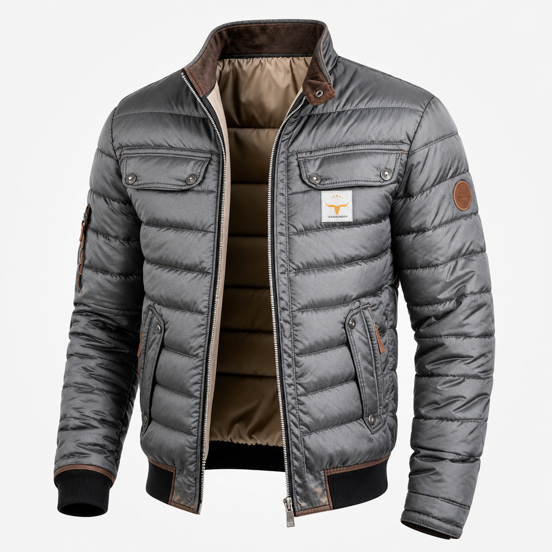 Damian | Quilted Stand-Collar Jacket