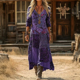 Romy | Vintage Patch Long Sleeve Casual Dress