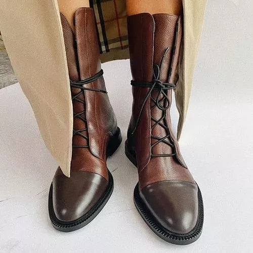 Sophia | Elegant Lace-Up Ankle Boots
