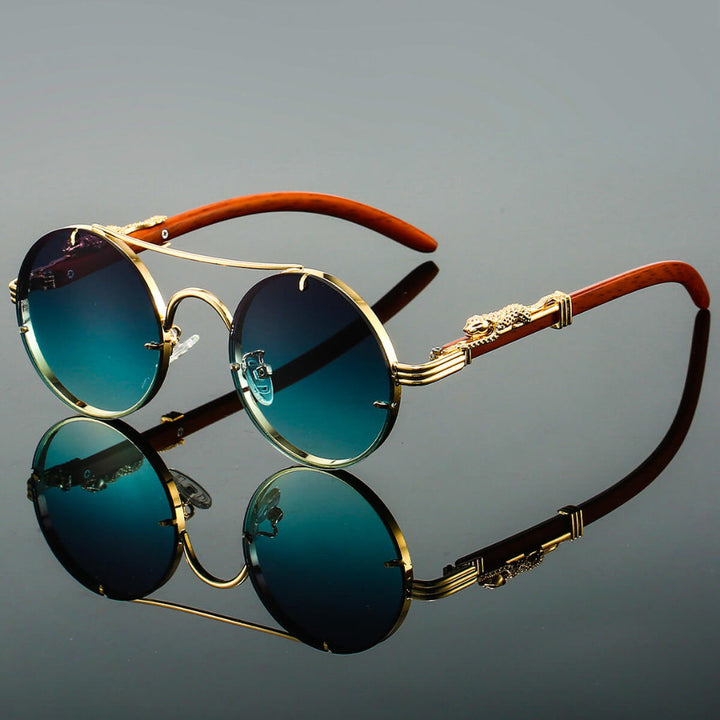 Cayden | Sleek Retro Metal Oval Sunglasses