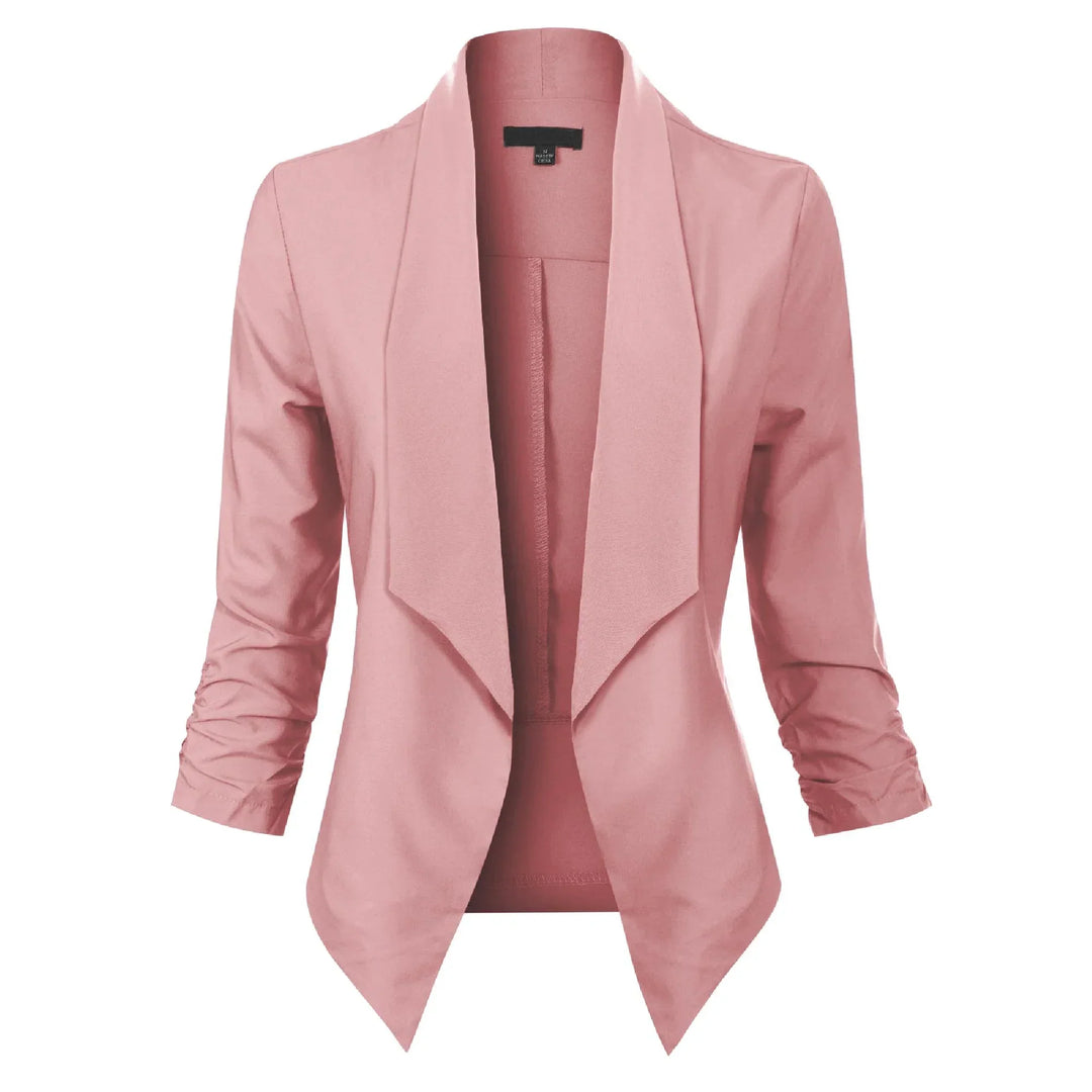 Penelope | Open-Front Draped Blazer