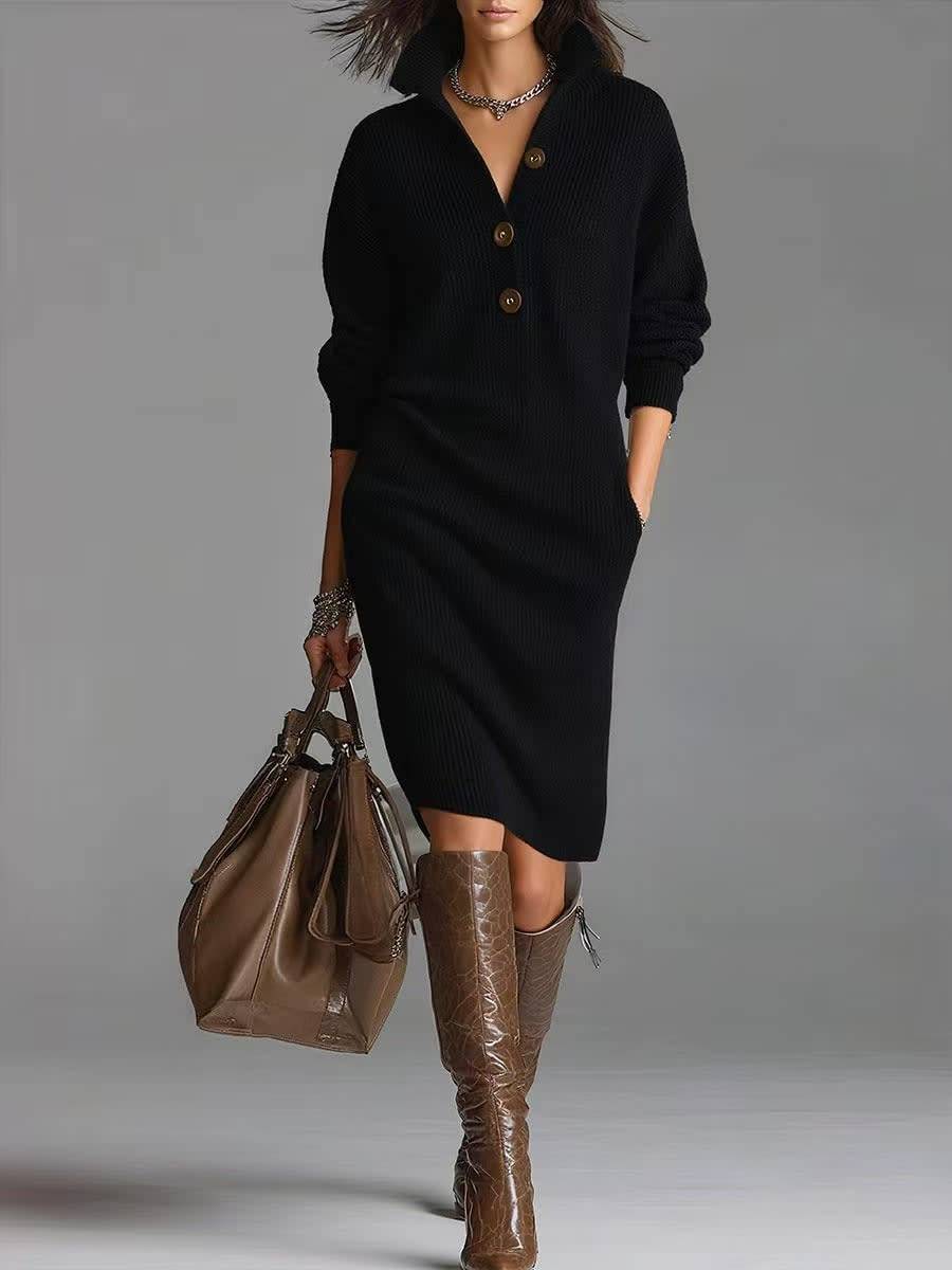 Marlowe | Relaxed Button-Up Jumper Dress