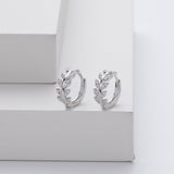 Diana | Elegant Silver and Gold Leaf Earrings