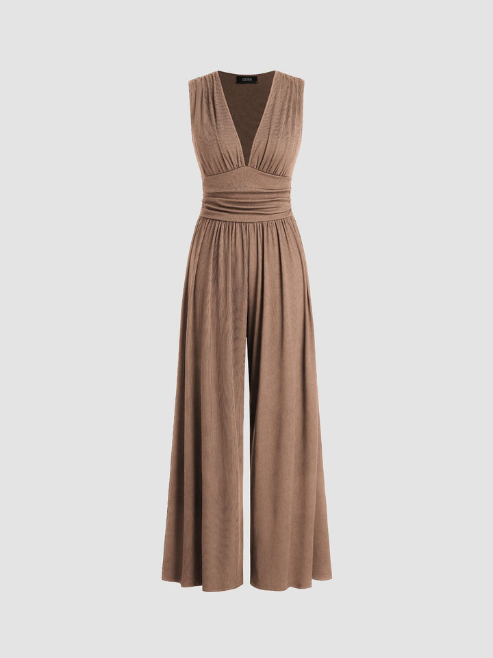 Vivian | Chic Sleeveless Wide-Leg Jumpsuit
