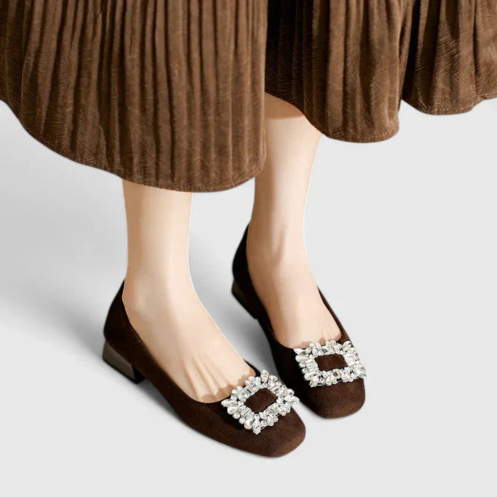 Juliana | Orthopedic Sparkling Buckle Heels