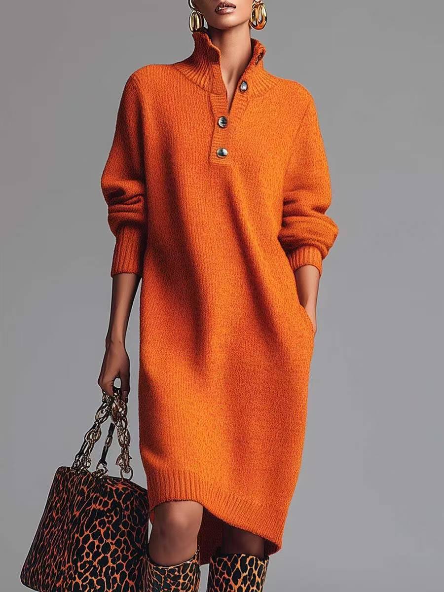 Marlowe | Relaxed Button-Up Jumper Dress