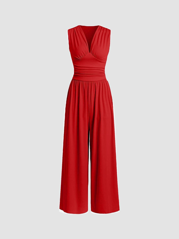 Vivian | Chic Sleeveless Wide-Leg Jumpsuit