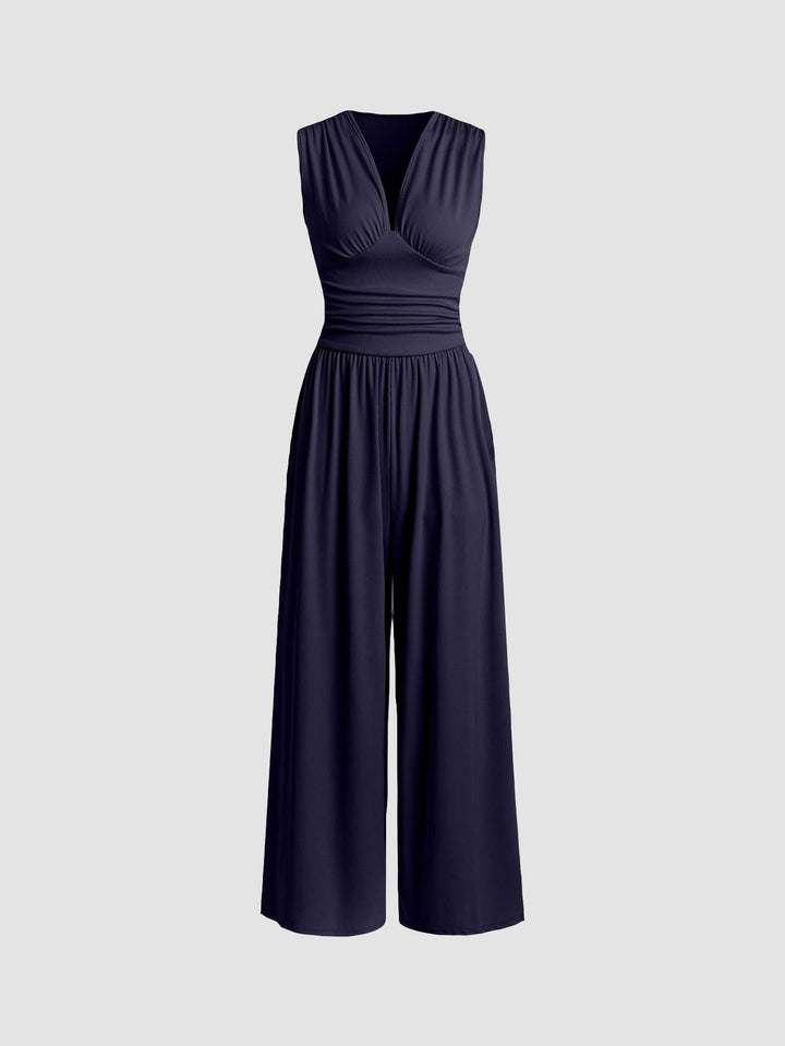 Vivian | Chic Sleeveless Wide-Leg Jumpsuit
