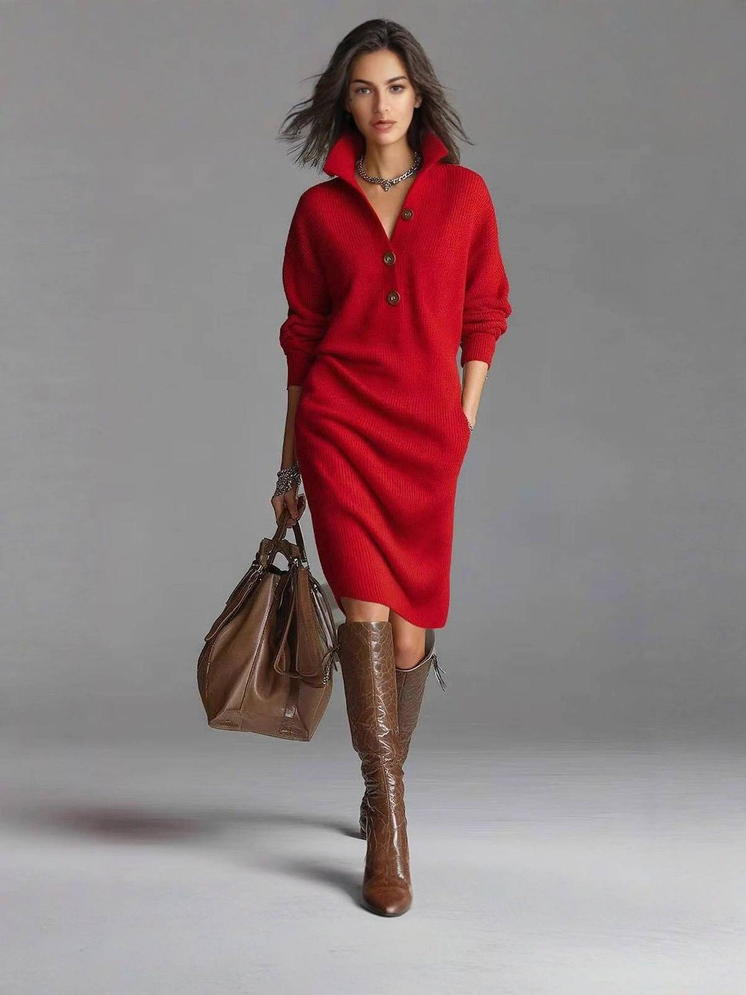 Marlowe | Relaxed Button-Up Jumper Dress