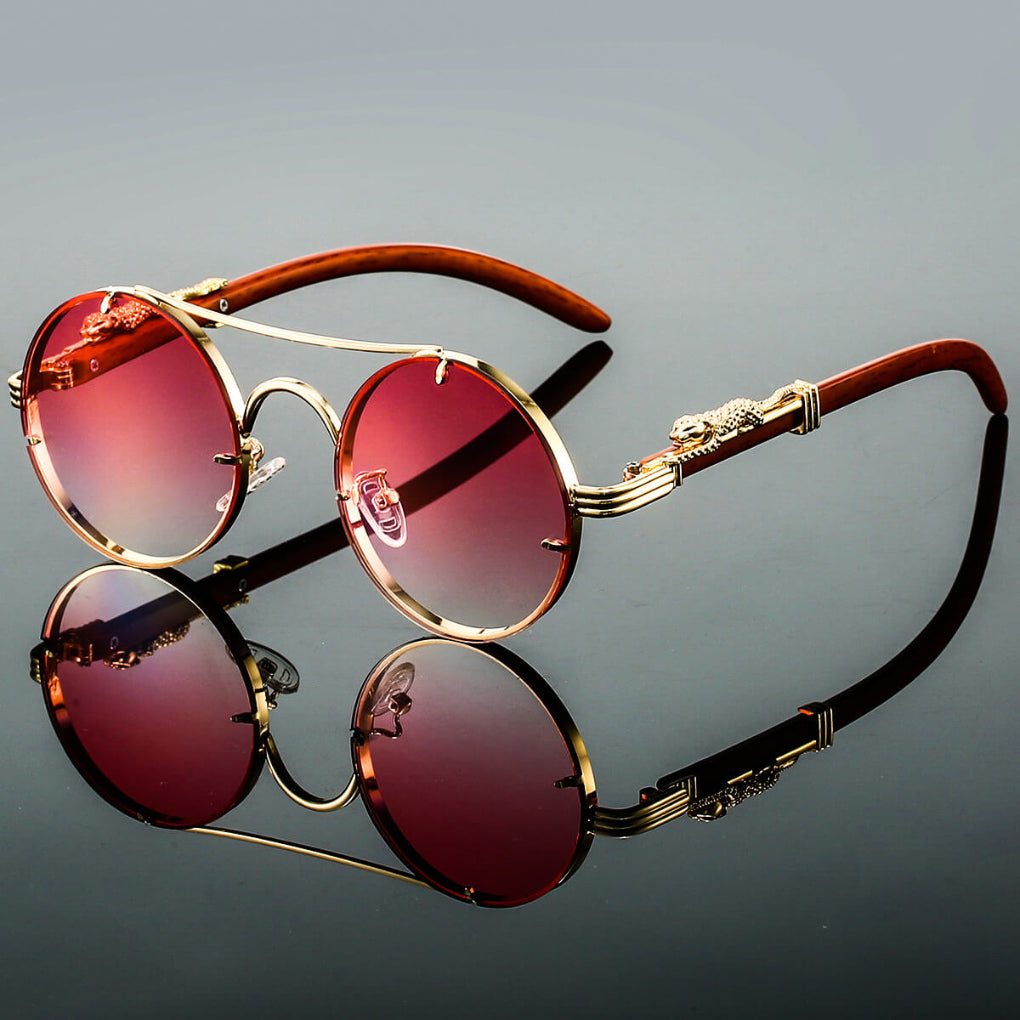 Cayden | Sleek Retro Metal Oval Sunglasses